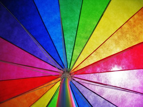 parasol rainbow colors colorful