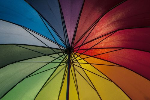 parasol screen rainbow