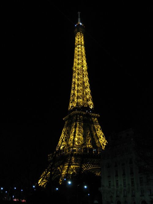 paris eiffel tower night