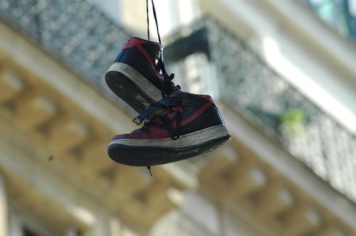 paris  shoes  hanging