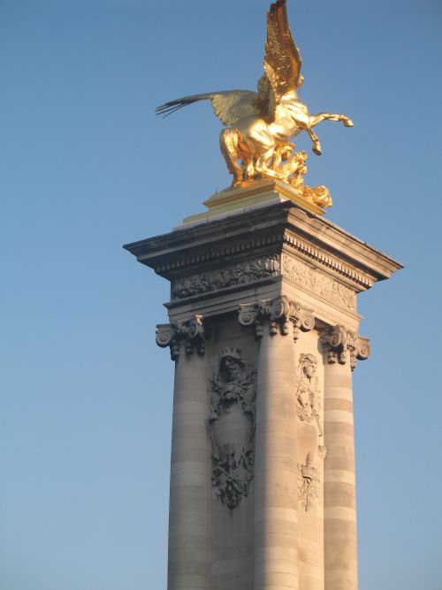 Paris Bronze Gold Leaf Statues