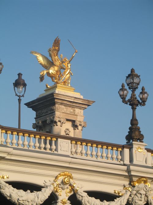 Paris Bronze Gold Leaf Statues