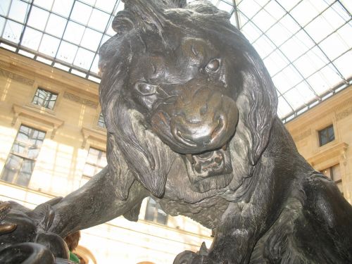 Paris Louvre Bronze Statue
