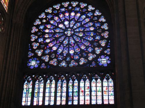 Paris Notre Dame Stained Glass