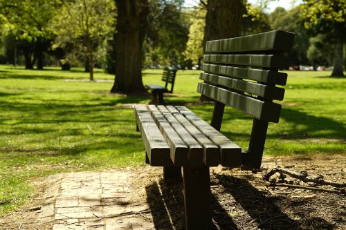 park bench relax