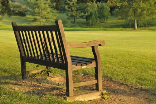 park bench outdoors
