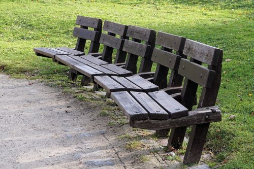 park bench bank sit