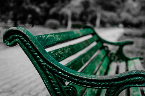 park bench sitting seat