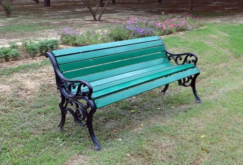 park bench wooden leisure
