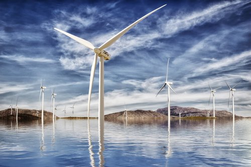 park wind farm  energy  sky