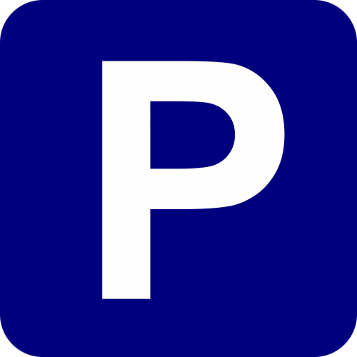 parking sign blue