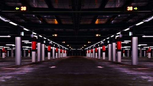 parking garage empty underground