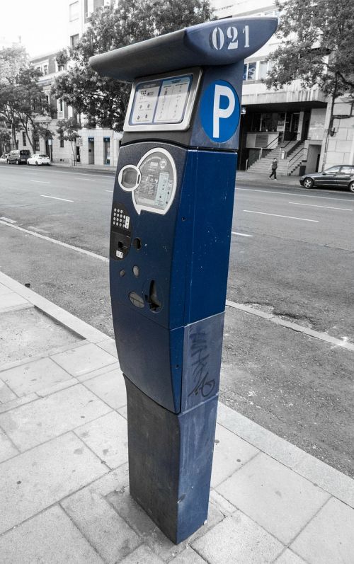 parking meter street asphalt