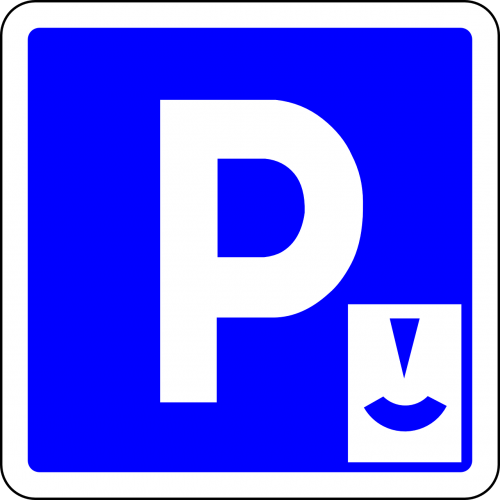 parking place parking blue