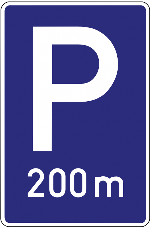 parking space road sign parking lot