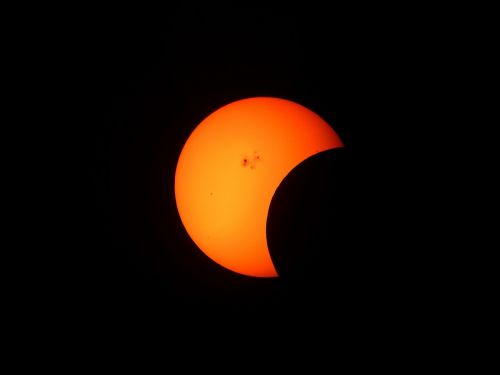 partial solar eclipse telescope inverted