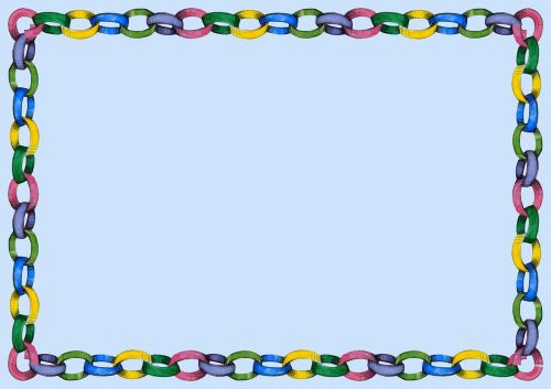 party paper chain blue