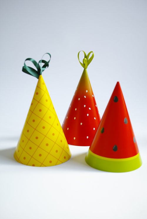 party party hats fruit