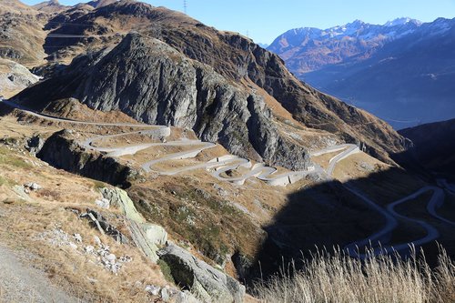 pass road  gotthard  alpine