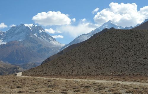 pass road high mountains nepal