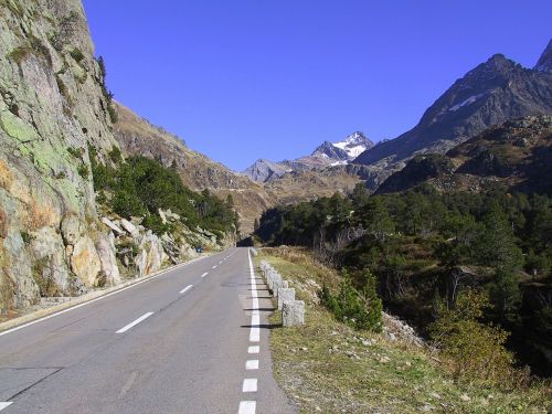 pass road alpine mountain pass