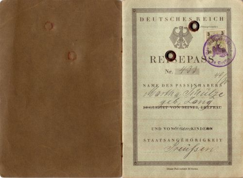 passport german empire vintage