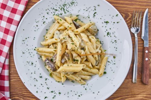 pasta penne meat
