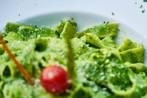 pasta green pesto