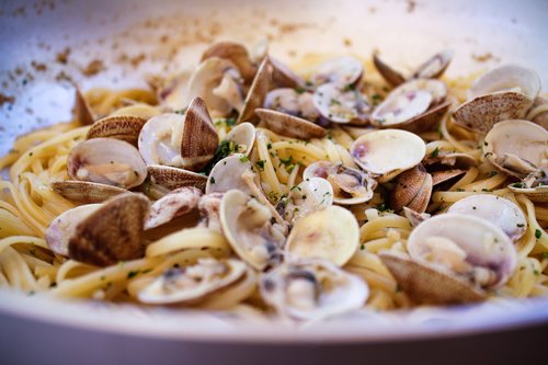 pasta  spaghetti  clams