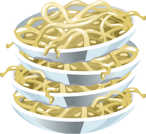 pasta noodles plates