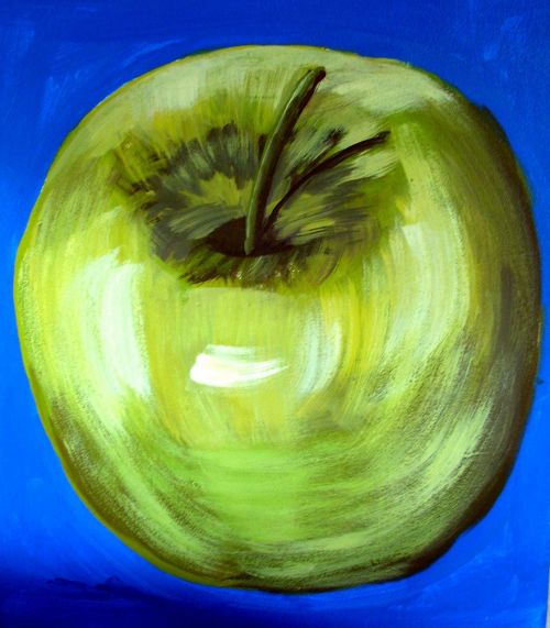 pastel apple creative artwork