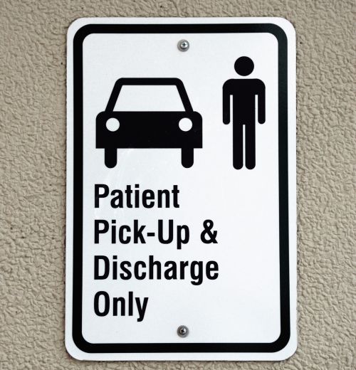 patient pickup sign symbol hospital