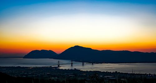 patras greece sunset