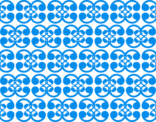 pattern blue ornaments