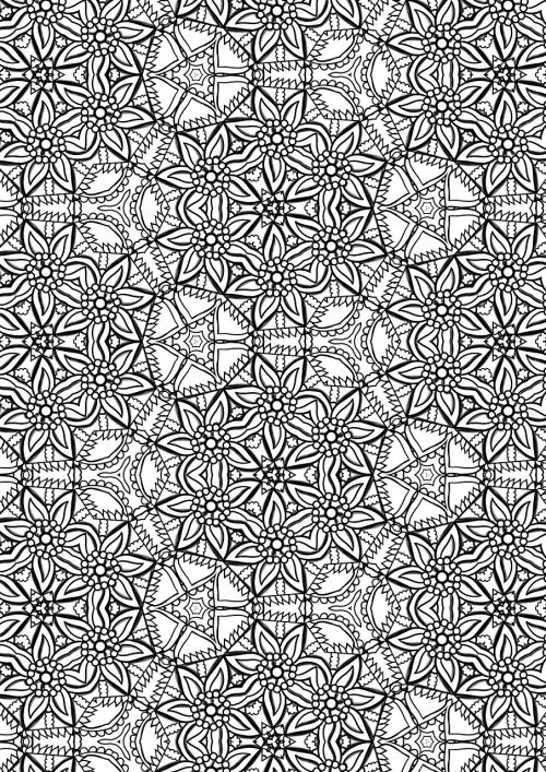 pattern pretty coloring page