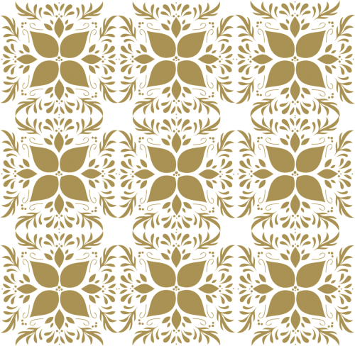 pattern gold floral