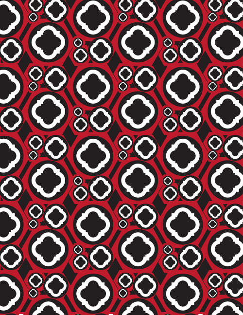pattern red black
