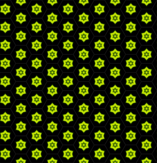 pattern hexagons green