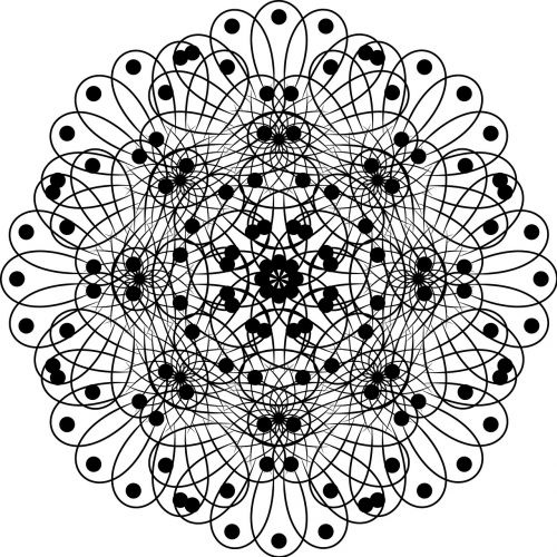 pattern black and white flower