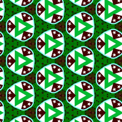 pattern green stars