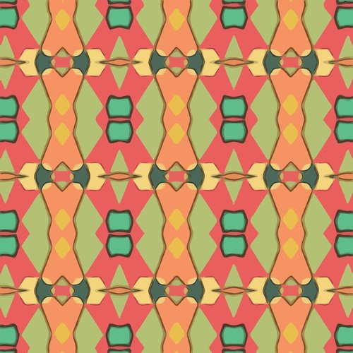 pattern  orange  green
