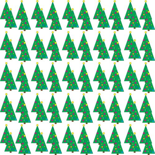 Pattern Of Christmas Trees