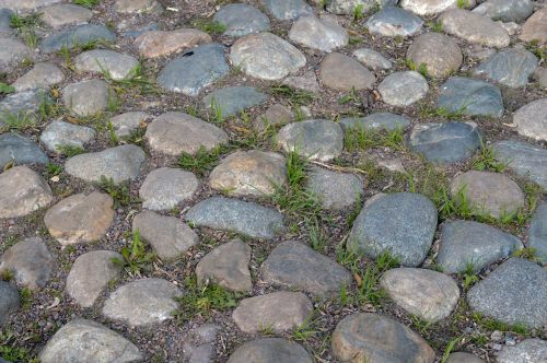 paved road cobblestones pavement