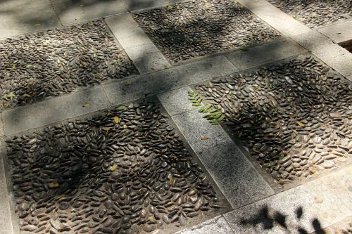 pavement pebble stones