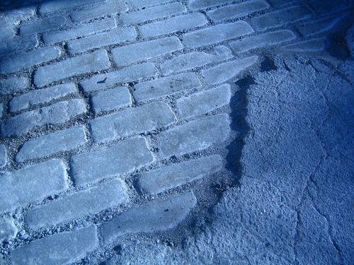 pavement brick brick road
