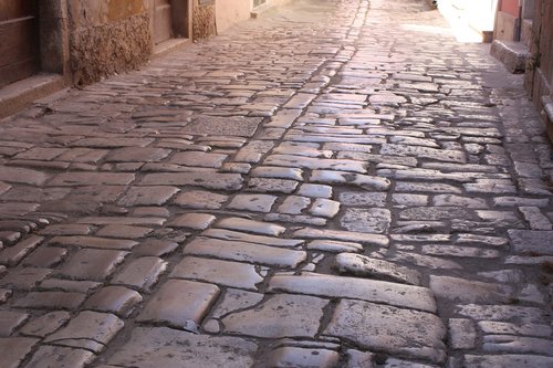 paving stones  close up  road