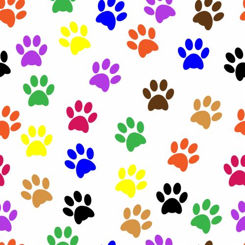 Pawprints Background Seamless