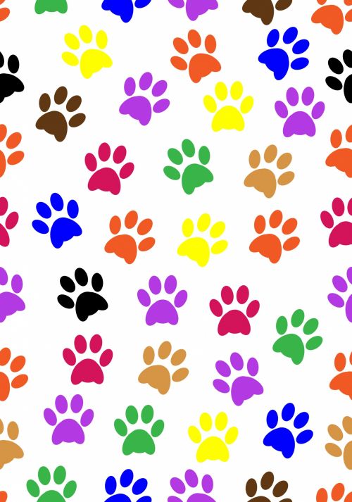 Pawprints Background Seamless