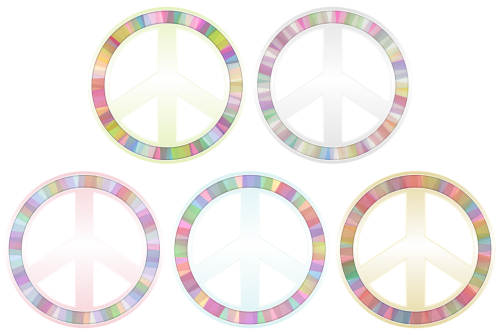 peace symbol pastels