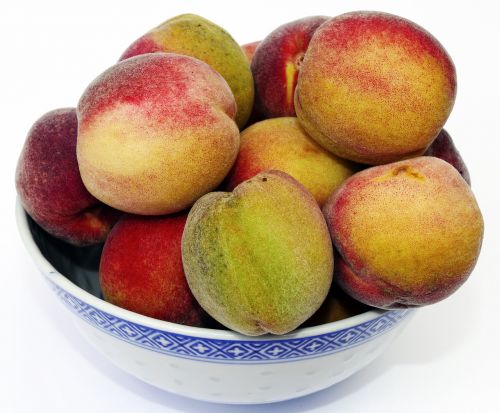 peach stone fruit fruit bowl